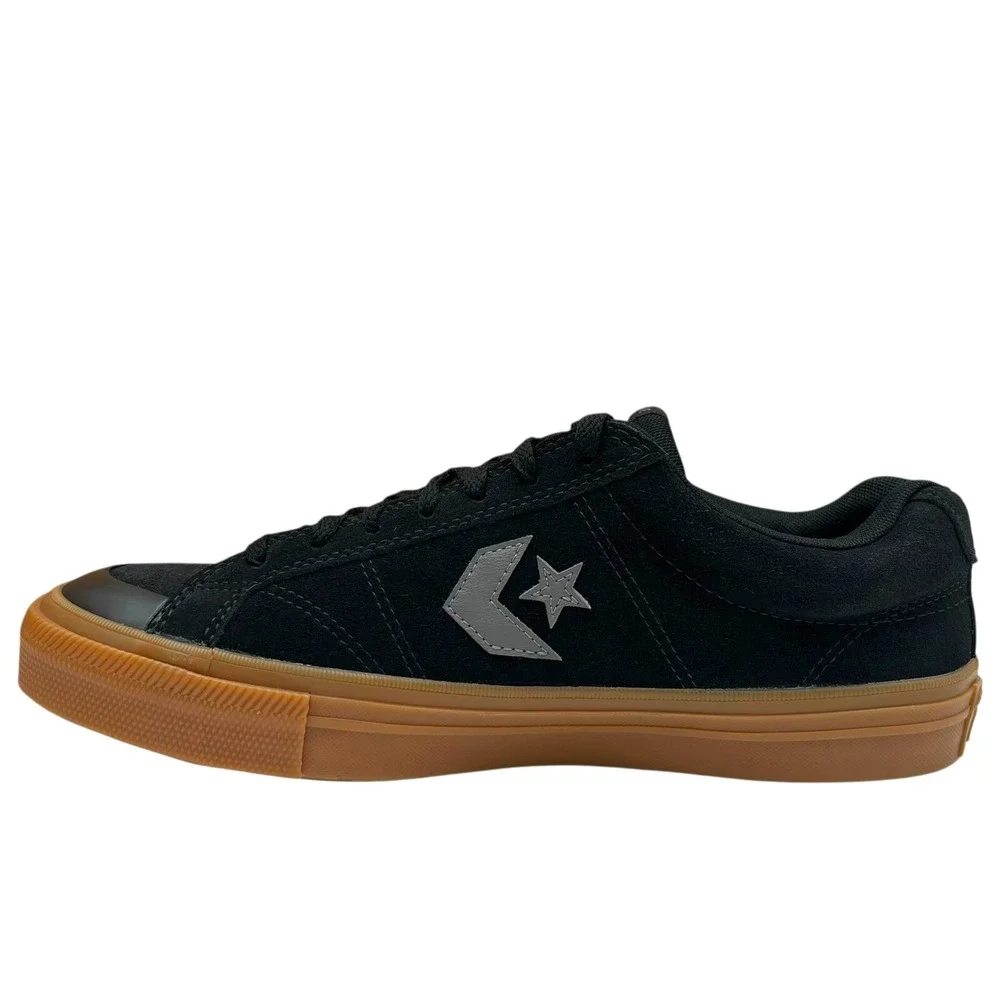 Converse Mens‎ Suede Skate Sneakers Size 10 Black Gum Sole Sport Casual Lace up - Picture 5 of 12